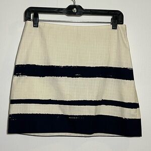 J Crew Painted Stripe Mini Skirt